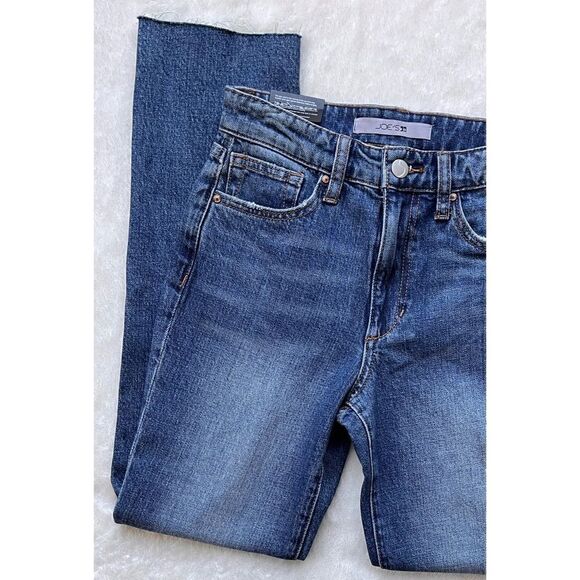 NWT Joe's Jeans High Rise Straight Ankle Raw Frayed Hem Jeans in Paula, Size 23 - Picture 6 of 16
